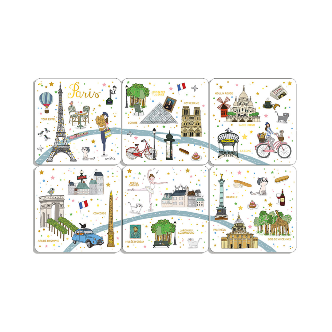 Sous-verres en liège – Collection Illustrée