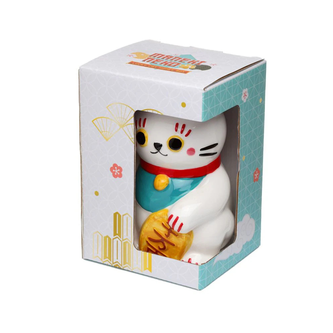 Tirelire Chat Blanc Maneki Neko – Chat Porte-bonheur