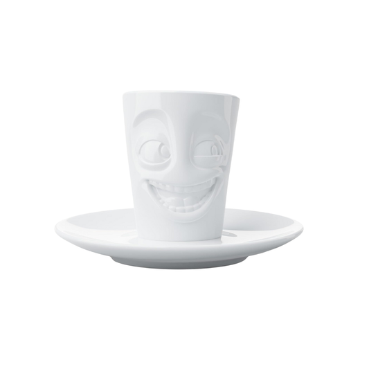 Tasse à espresso visage “Amusant” avec soucoupe
