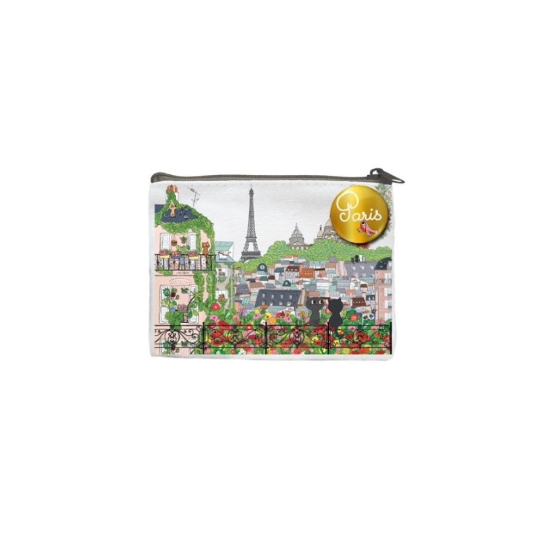 Porte-Monnaie Coton Paris + Badge
