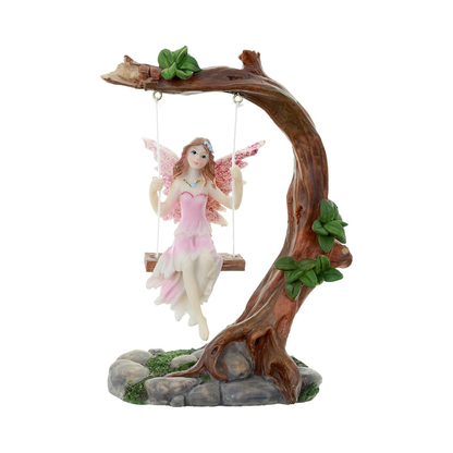 Figurine Fée des Fleurs sur Balançoire