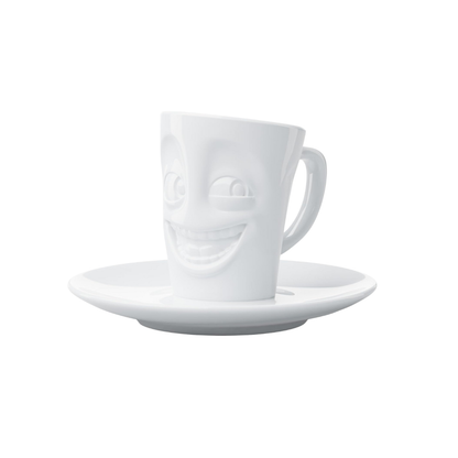 Tasse à espresso visage “Amusant” avec soucoupe