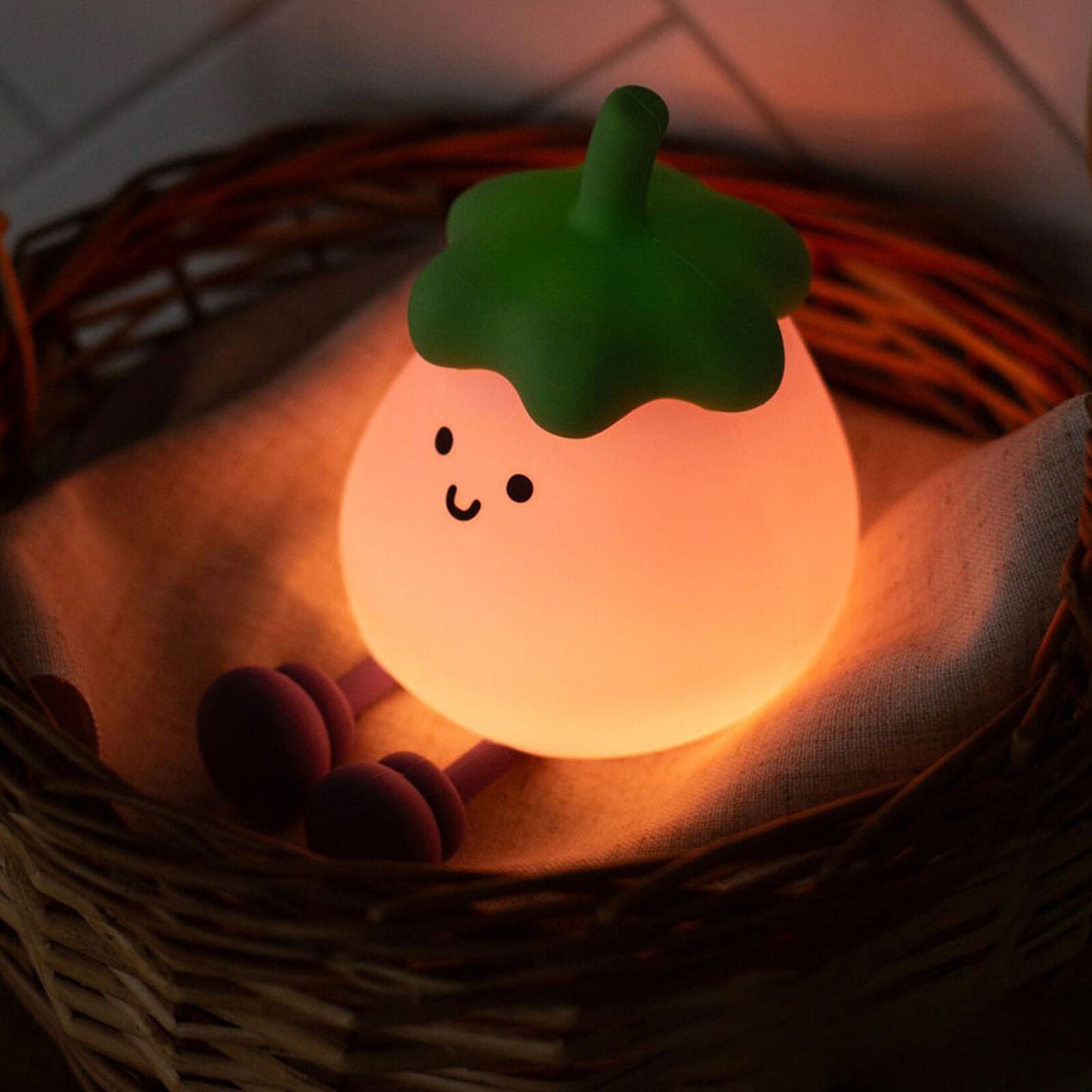 Veilleuse LED – Pêche, Aubergine ou Brocoli