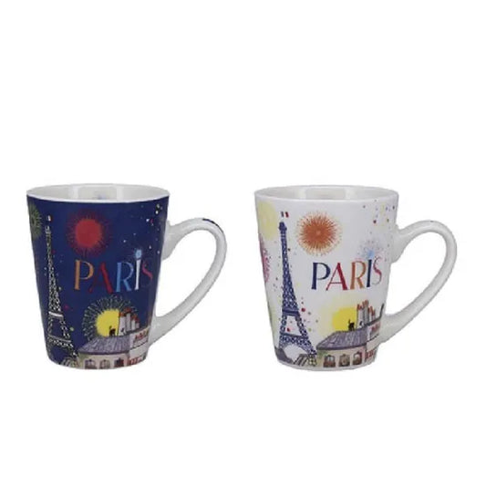 Duo de tasses expresso Tour Eiffel Paris en fête