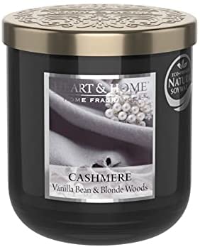 Bougie parfumée petite jarre 115g-30h senteur Cachemire - Heart & Home