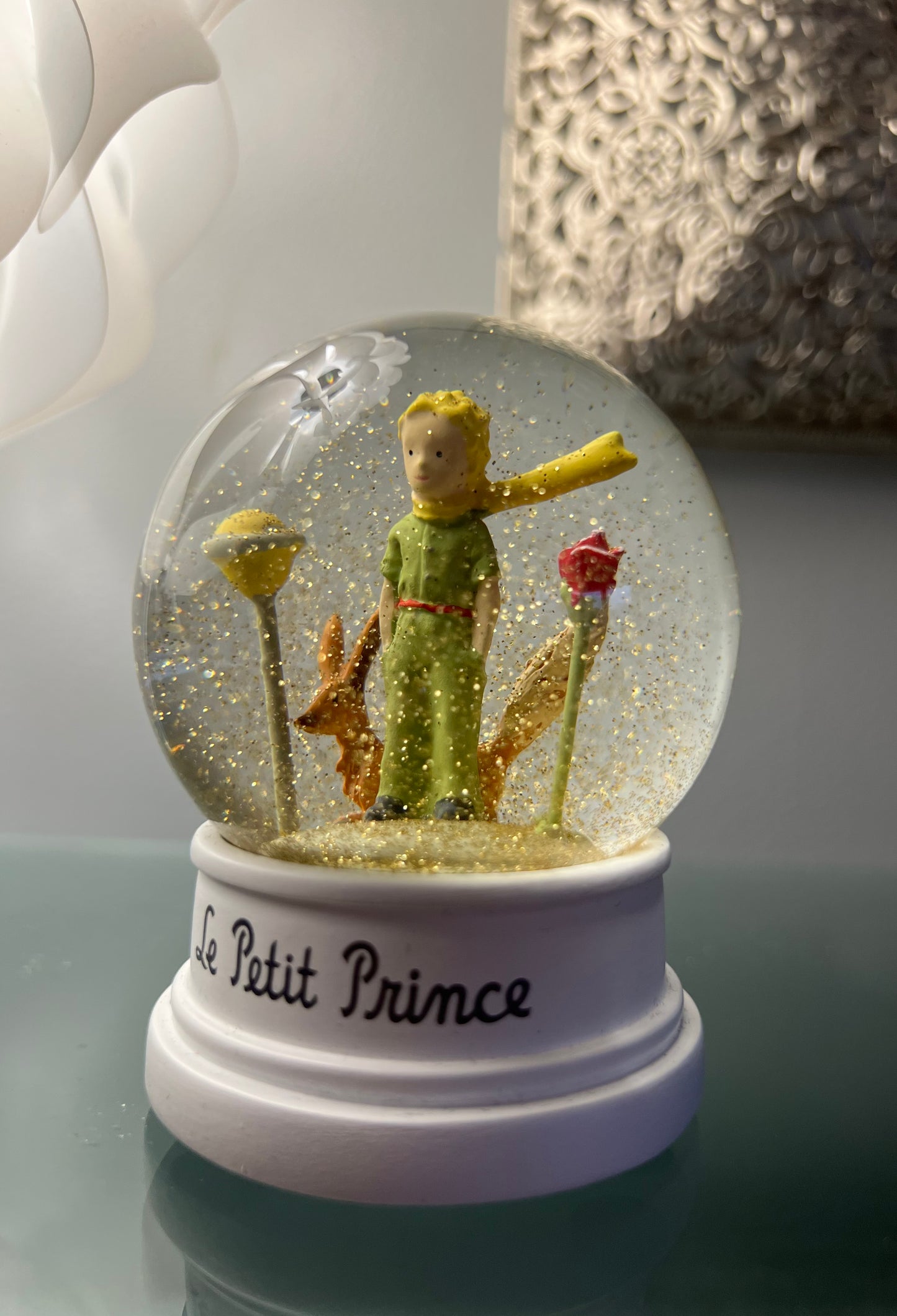 Boule à Neige le Petit Prince, Renard & la Rose