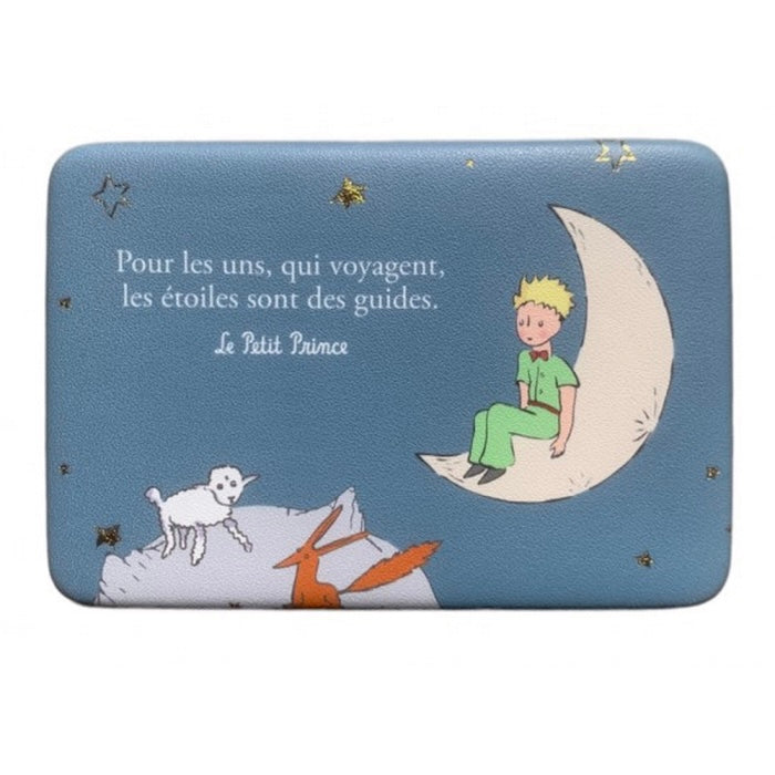 Mini boîte à bijoux de voyage Kiub Le Petit Prince assis sur la lune (10x6,5cm)