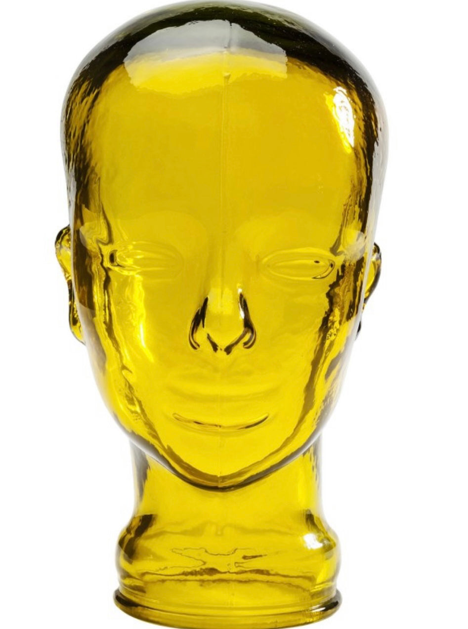 Déco tête transparente jaune