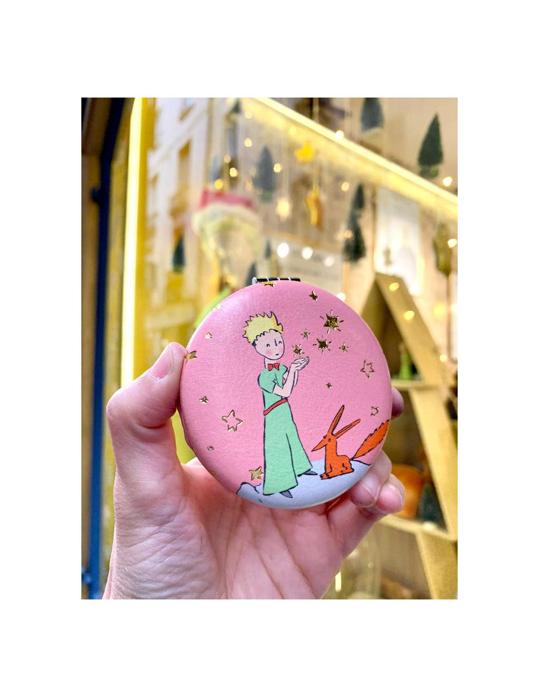 Miroir macaron Le Petit Prince modèle "souhaits"